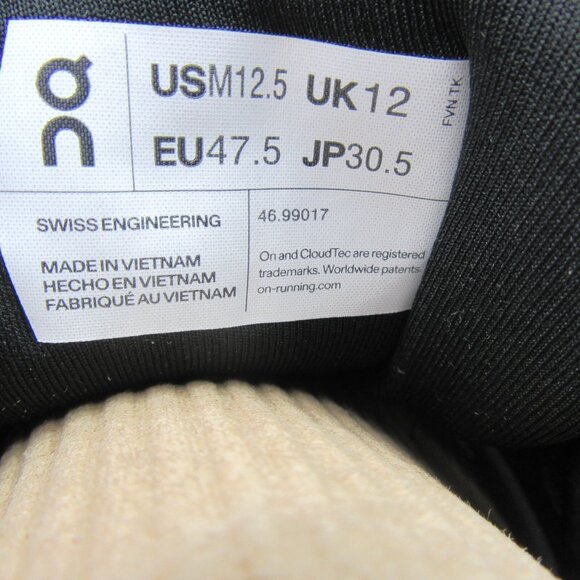 ON Cloudrunner Athletic Running Shoes Mens Size 12.5 Black White NEW #46.99017 - Picture 12 of 16